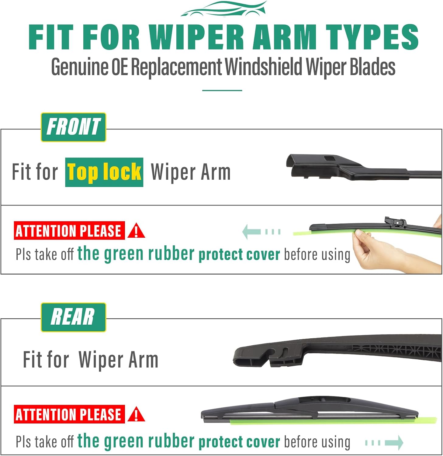 Thumbnail 6 de 24/19/10 in Wiper Blade Set for Honda CR-V 2023-2025