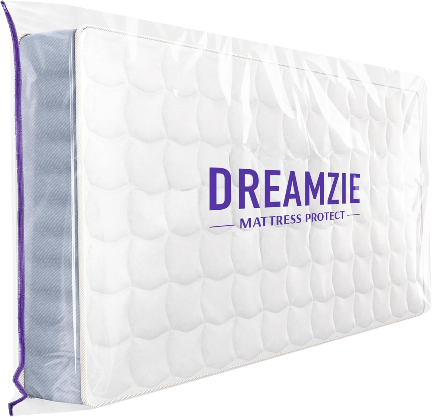 Dreamzie Housse de protection matelas 120x200 cm pour déménagement et stockage (jusqu’à 30 cm d’épaisseur) avec fermeture éclair