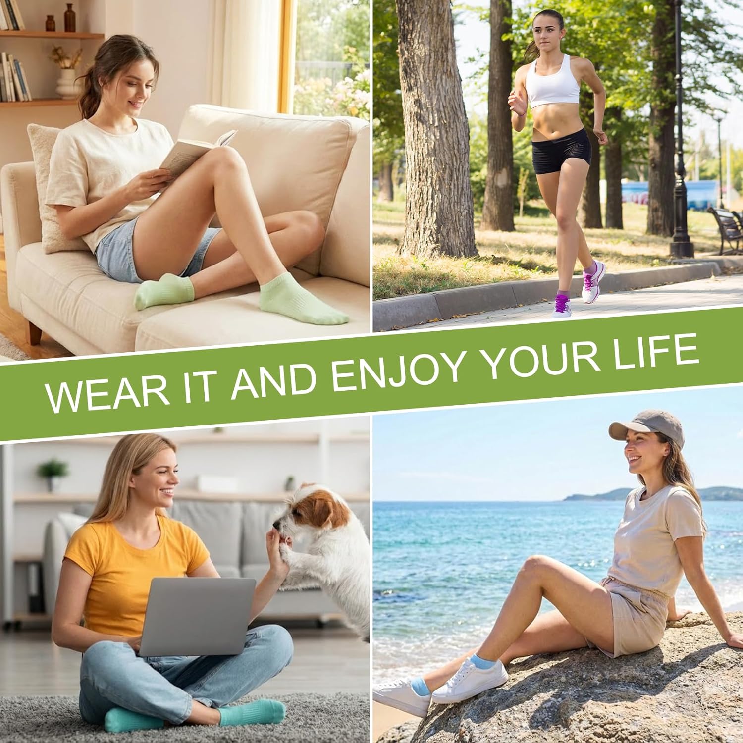 Thumbnail 6 de BambooHop Ankle Socks Women: 5 Pairs of Breathable, Seamless Bamboo Low Cut Trainers Socks