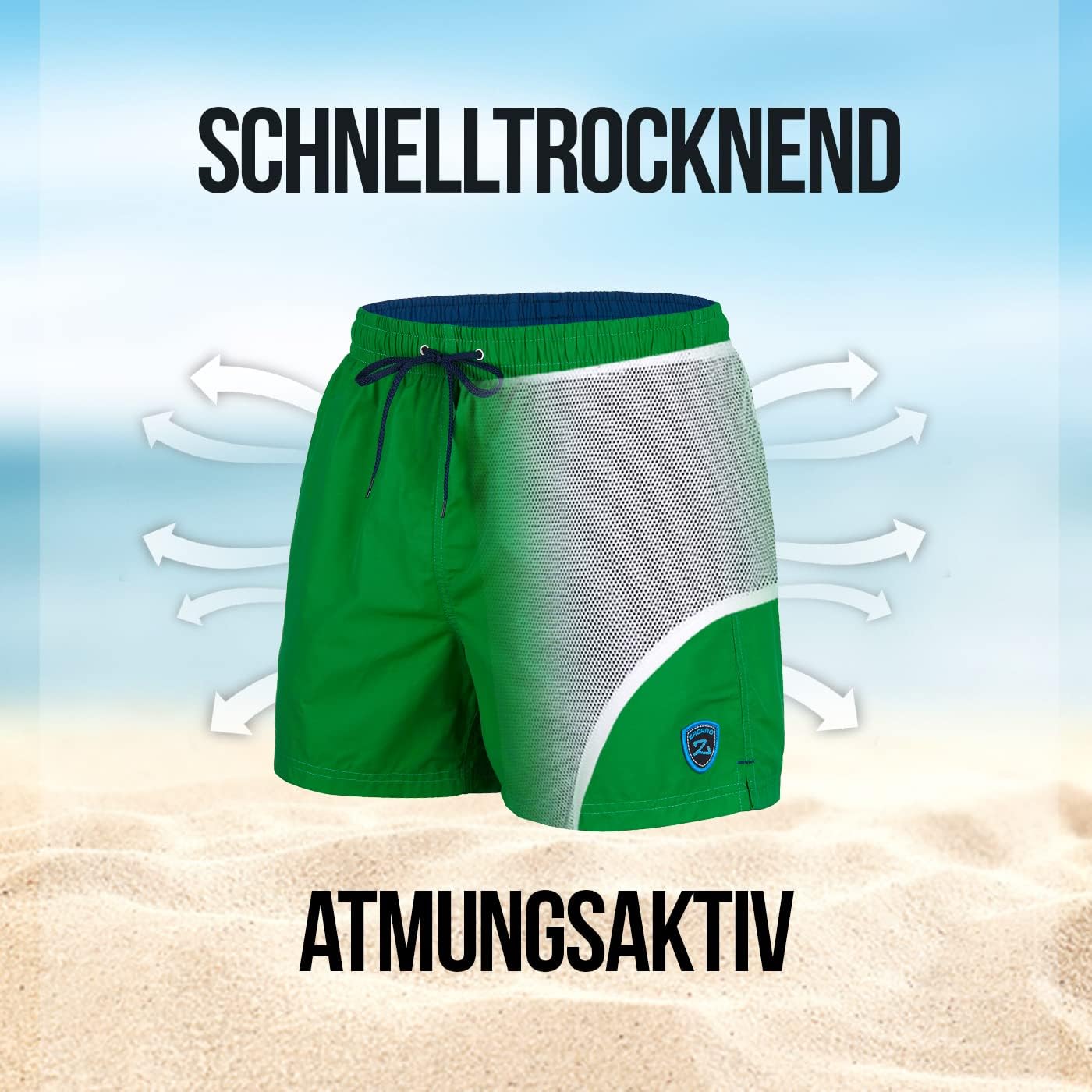 Detalle de Zagano Herren-Badehose mit 8–15 cm Stretch