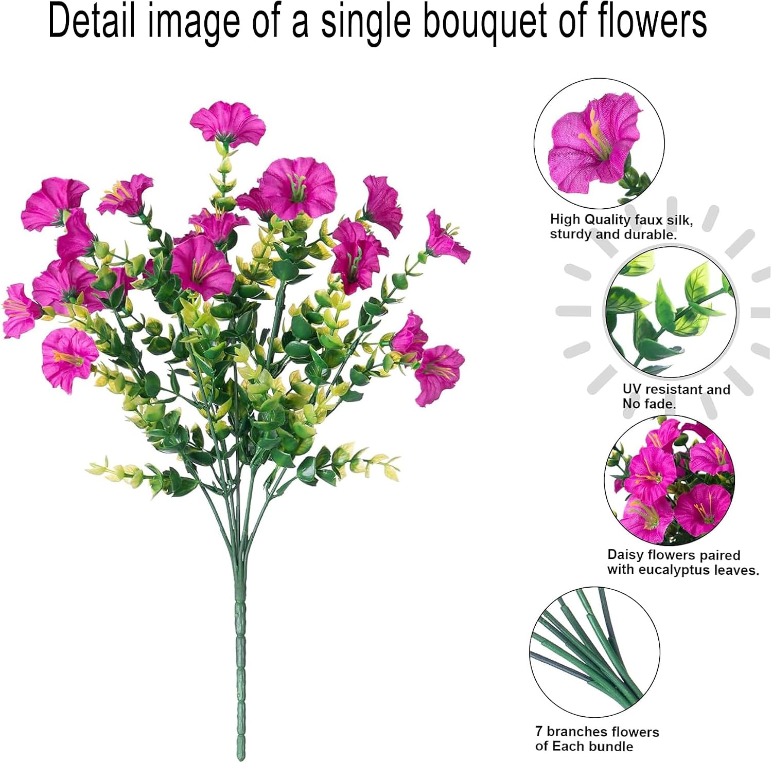 Thumbnail 4 de Morning Glory Outdoor Artificial Flowers 16 Pack