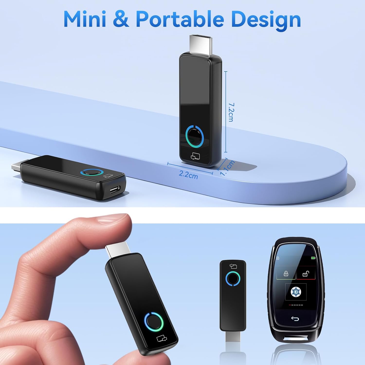 Detalle de Adaptateur HDMI sans Fil W3401 – Dongle Miracast/AirPlay pour TV, Projections et Moniteurs