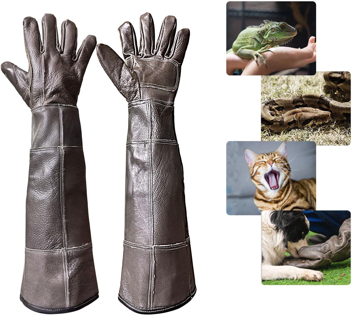 FIPASEN Animal Handling Gloves Bite Resistant (60cm) – Durable, Bite-Proof Work Gloves for Pets and Garden Tasks