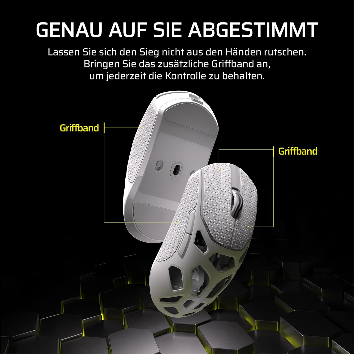 Thumbnail 6 de Corsair Sabre v2 PRO kabellose FPS-Gaming-Maus (weiß) – 33.000 DPI, 8.000 Hz Hyper-Polling, bis zu 120 Std. Akkulaufzeit