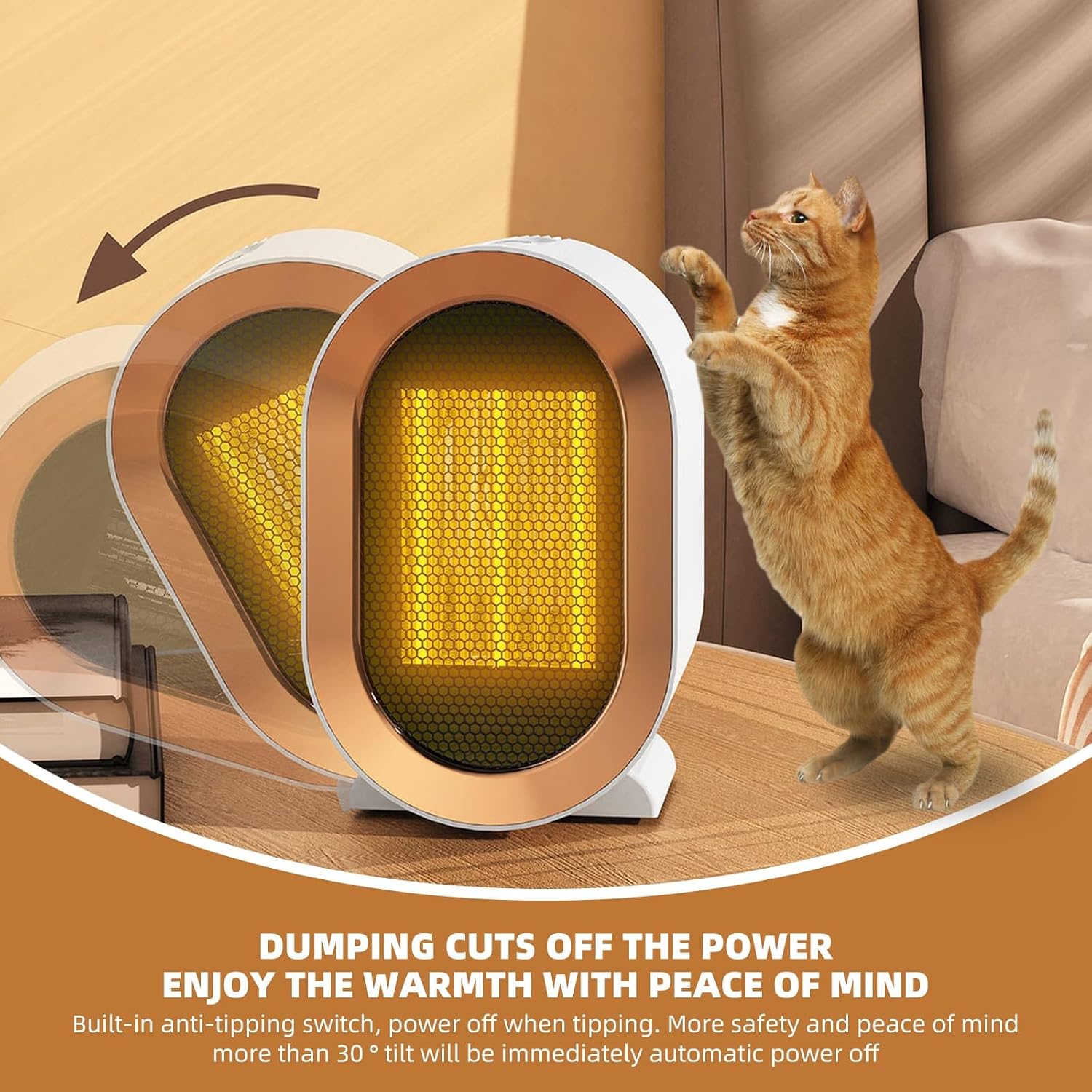 Thumbnail 4 de Portable Ceramic Heater 1200W fast heating fan heater