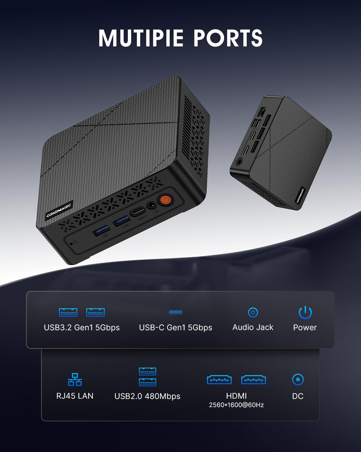 Thumbnail 5 de Origimagic C3 Mini PC Intel Core i3-5005U (15W) with 8GB RAM and 512GB SATA SSD