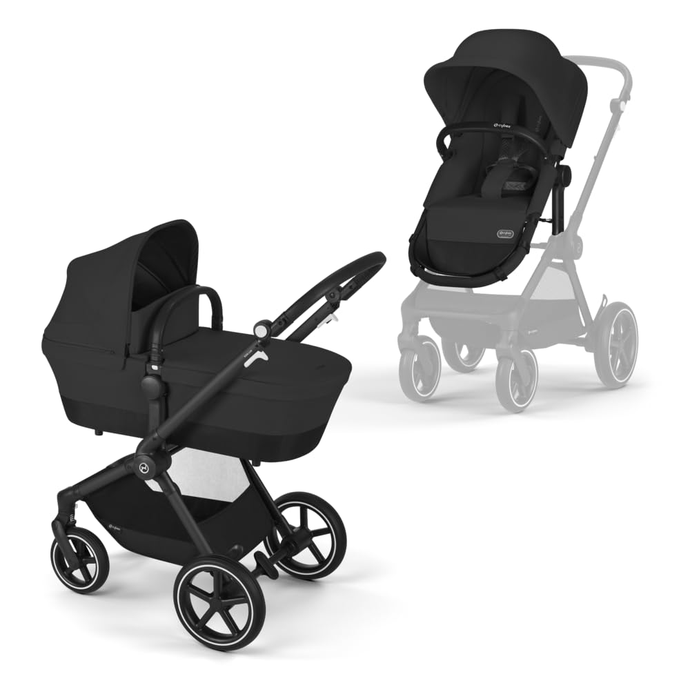 Detalle de CYBEX Gold EOS Lux 2-in-1 Reisesystem Moon Black – stabiler Allrounder ab Geburt bis ca. 4 Jahre