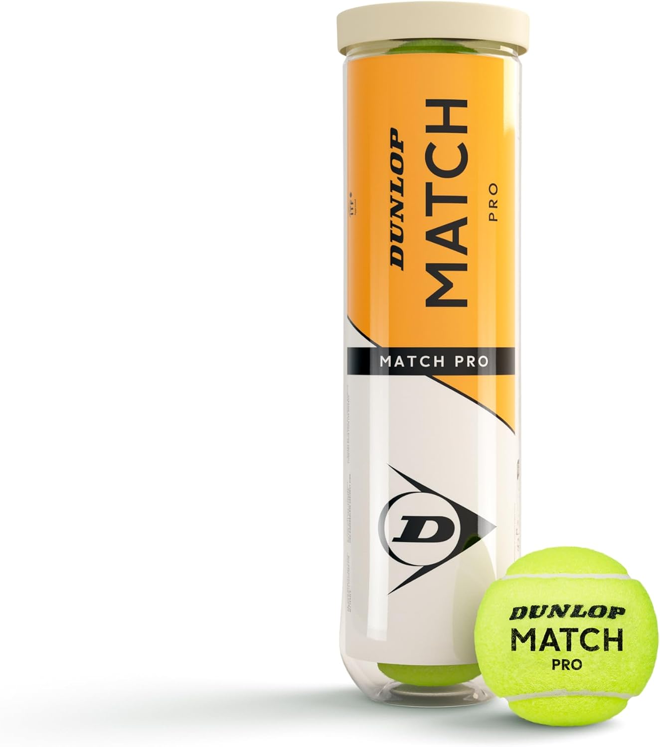 Dunlop Match Pro Tennisball – ITF-zertifiziert, Allround für Sand, Hartplatz & Rasen (Amazon Exclusive)
