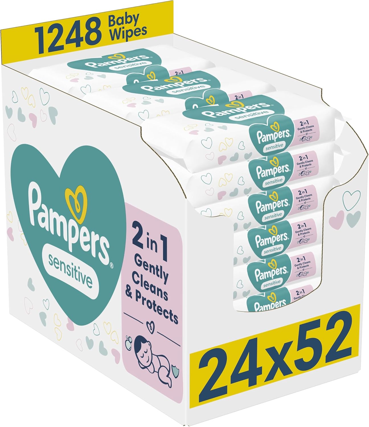 Thumbnail 6 de Pampers Sensitive Baby Wipes Plastic Free (52 wipes) – 780 Wipes in Total, 2-in-1 Clean & Protect