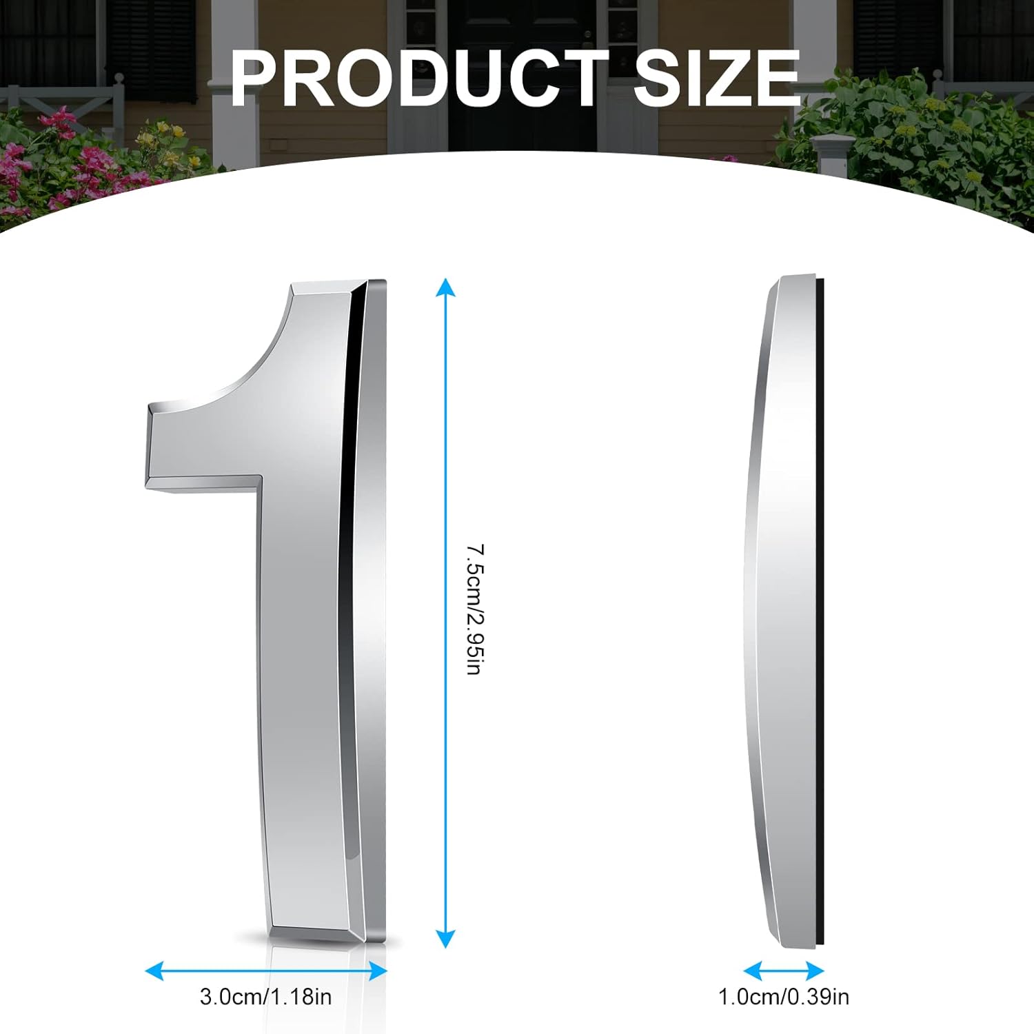 Thumbnail 1 de Vicloon 3D Door Numbers 3 Inches Waterproof