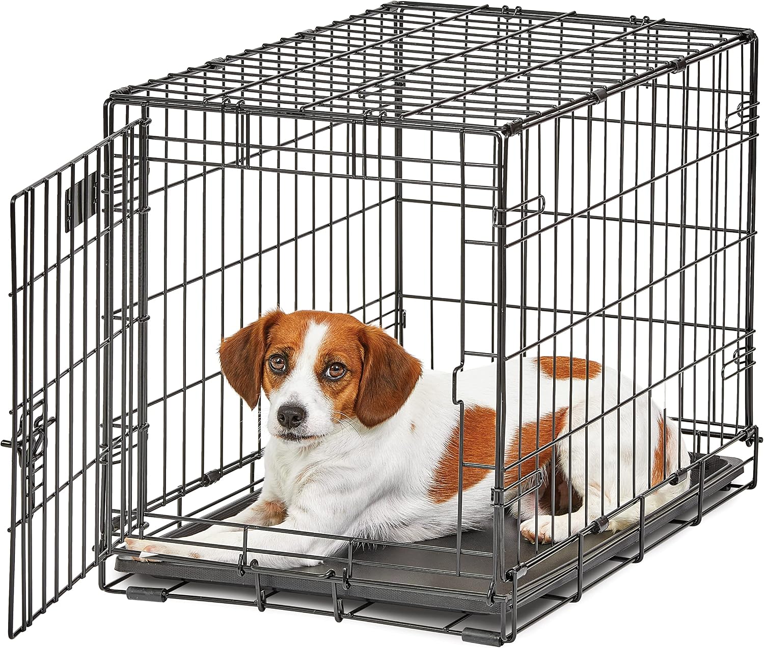 Detalle de MidWest Homes for Pets Gabbia metallica Life Stages per cani piccola taglia, pieghevole, 1 porta, 60,96 cm x 45,72 cm x 48,26 cm – modello 1624