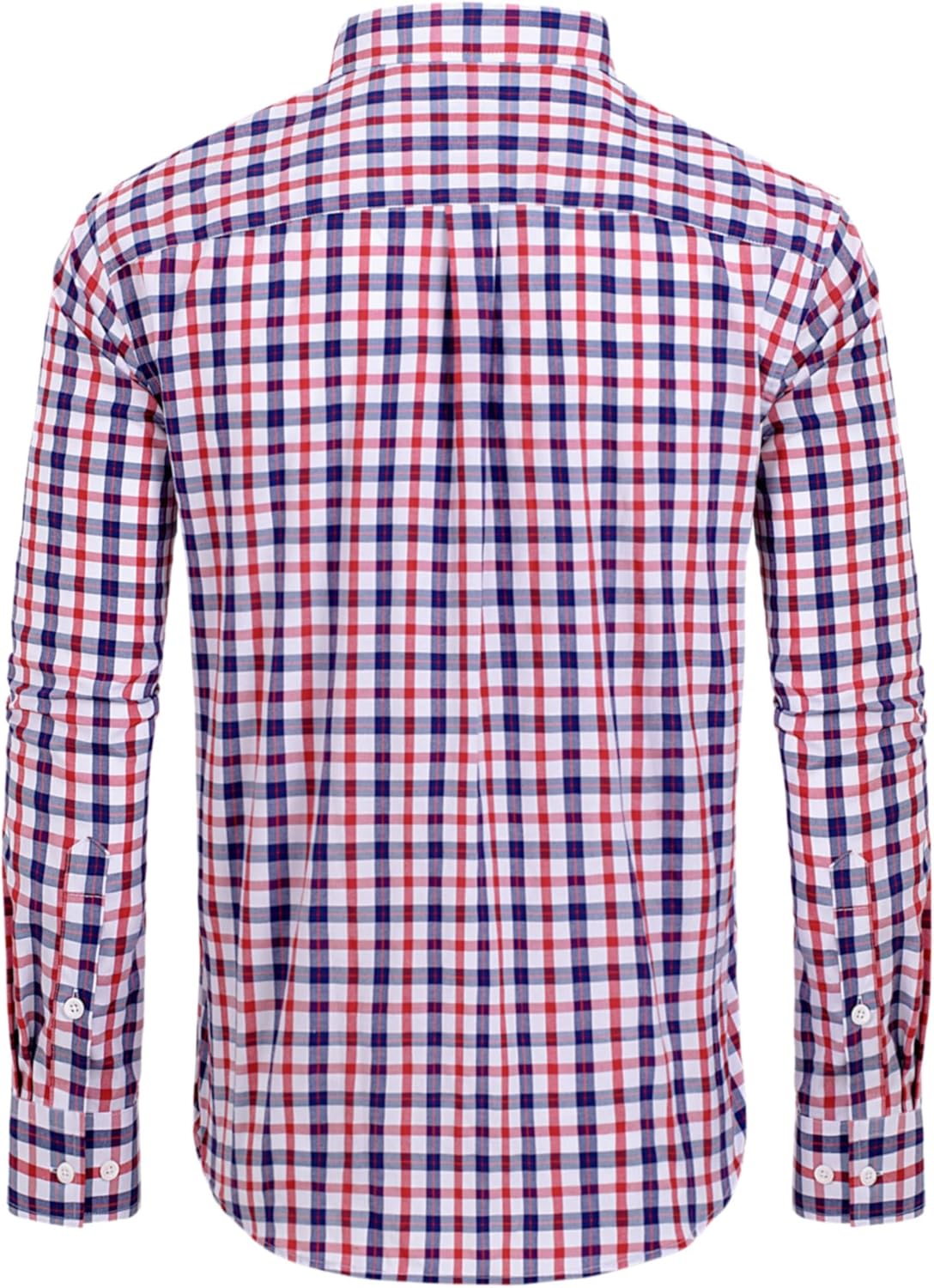 Thumbnail 1 de Alimens & Gentle Men's Plaid Button-Down Shirt: 100% Cotton, Regular Fit