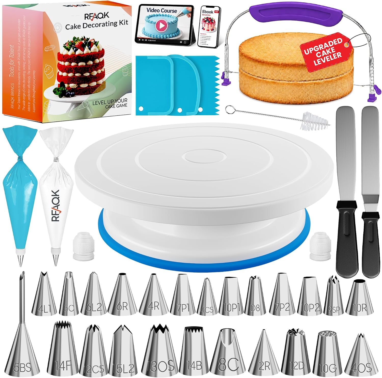 RFAQK Cake Decorating Kit 64PCs 🎂