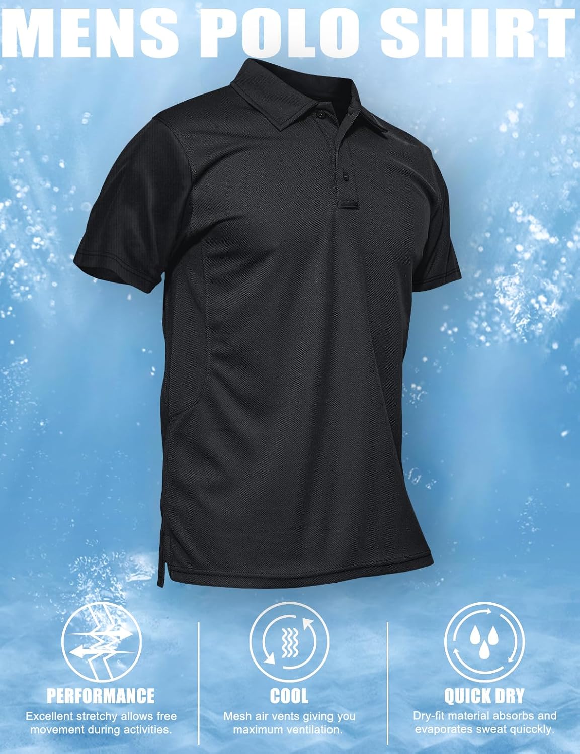 Thumbnail 6 de MAGCOMSEN Men's Polo Shirt Quick-Dry Golf Shirt