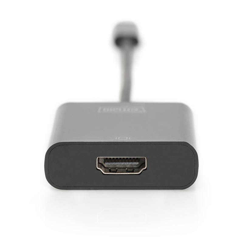 Detalle 2 de Digitus Adaptador USB-C a HDMI 4K/30Hz (Negro) — versátil, compacto y para presentaciones