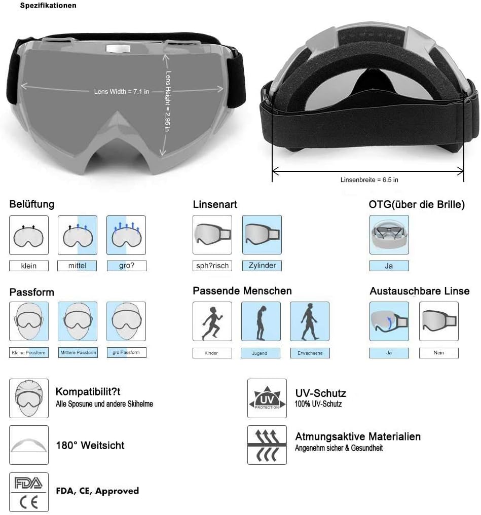 Detalle 2 de SPOSUNE Motorradbrille 129 g đ„œ