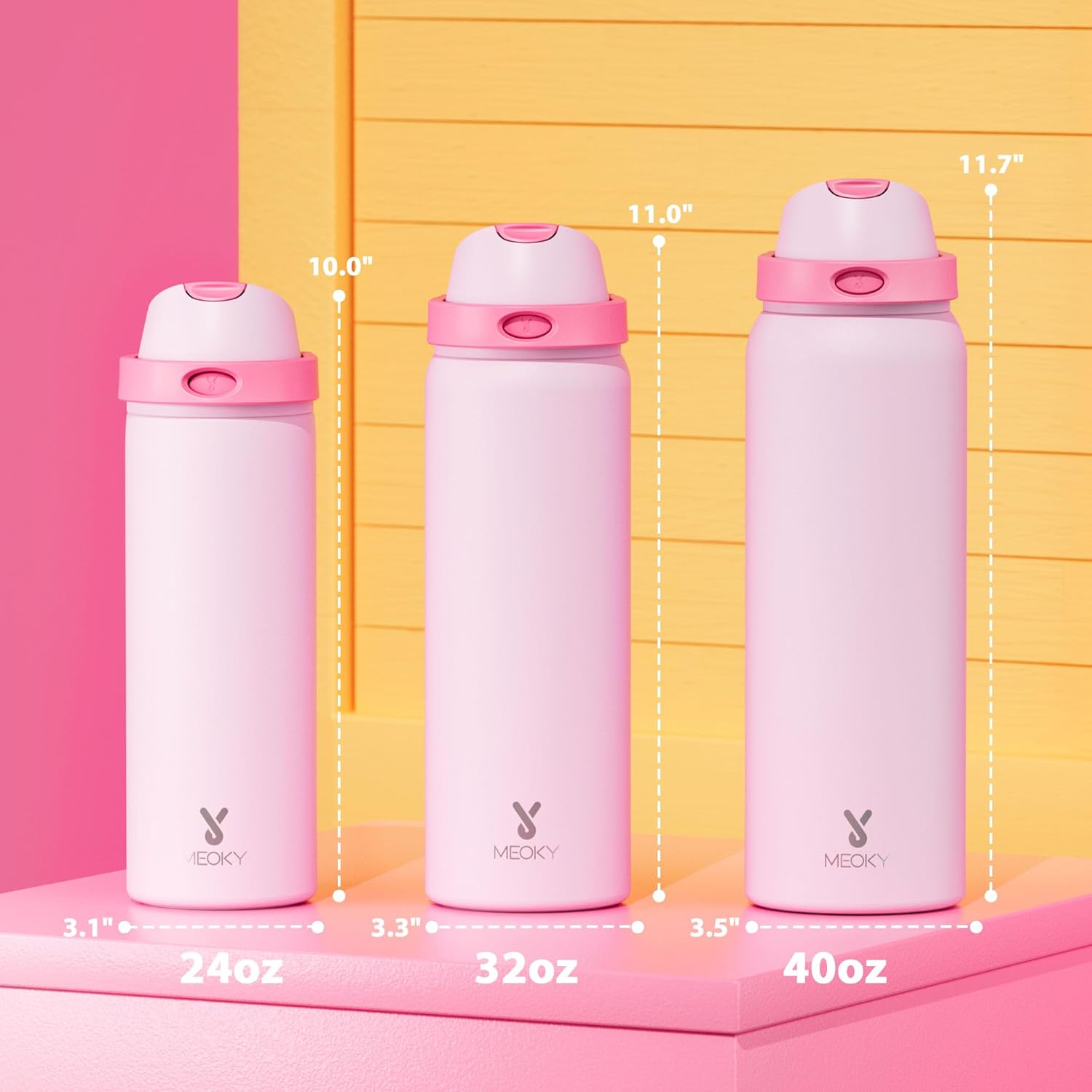 Thumbnail 2 de Meoky Stainless Steel 24 oz Insulated Water Bottle 🚰