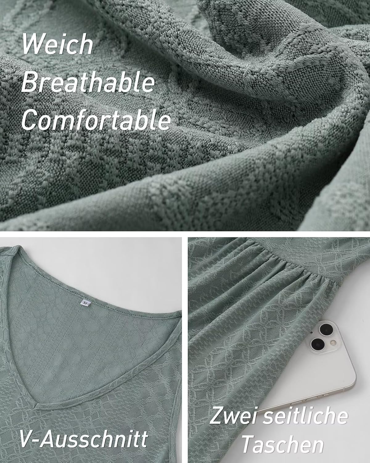Detalle 1 de Tanmolo Damen Sommerkleider – Leicht, Luftig und Vielseitig für Strand, Alltag und Urlaub