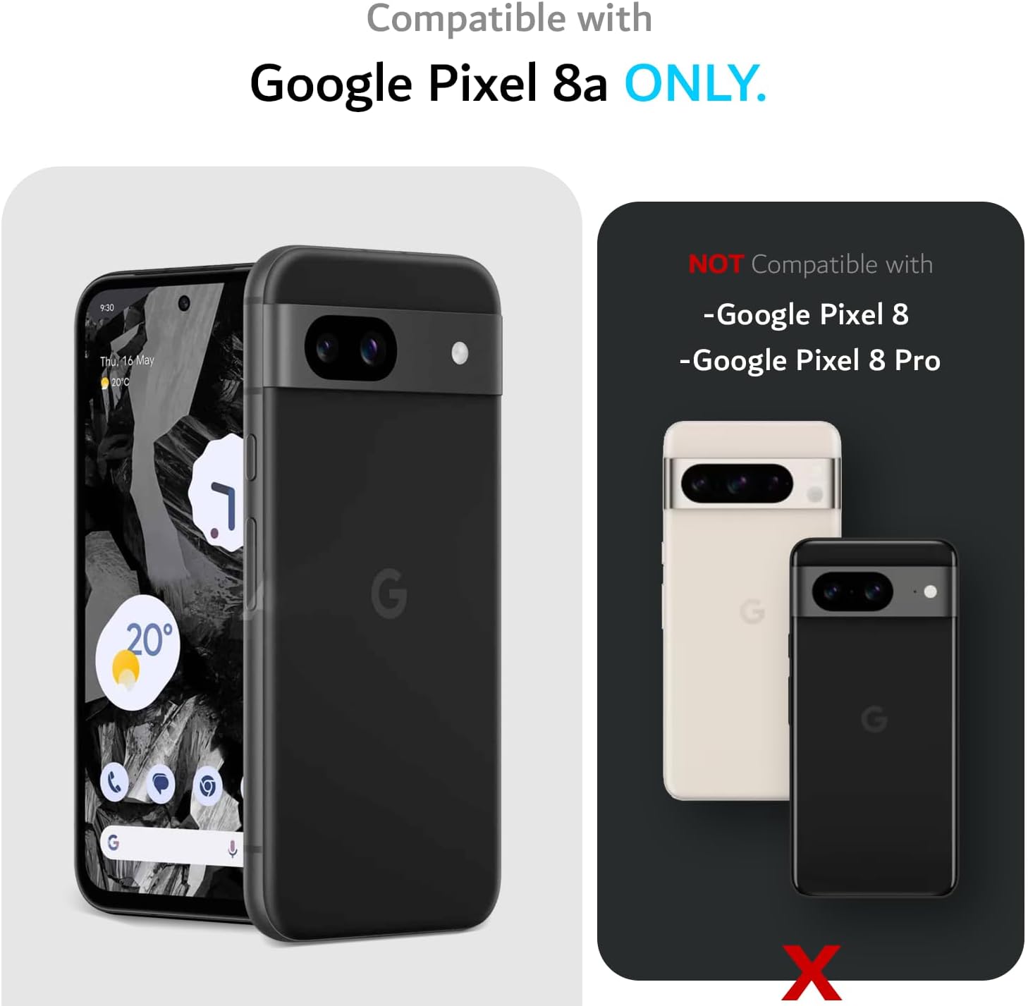 Detalle 2 de TUDIA DualShield Grip Pixel 8a case