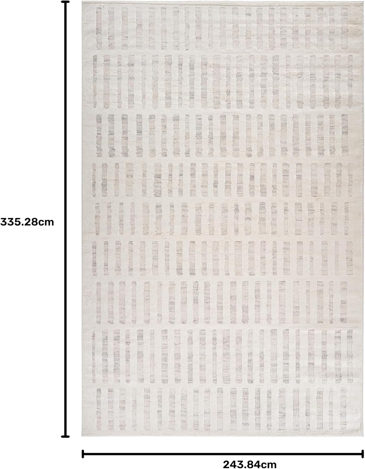 Detalle 2 de Rug Branch Astra Aino Striped Area Rug, 8' x 11', Beige & Cream