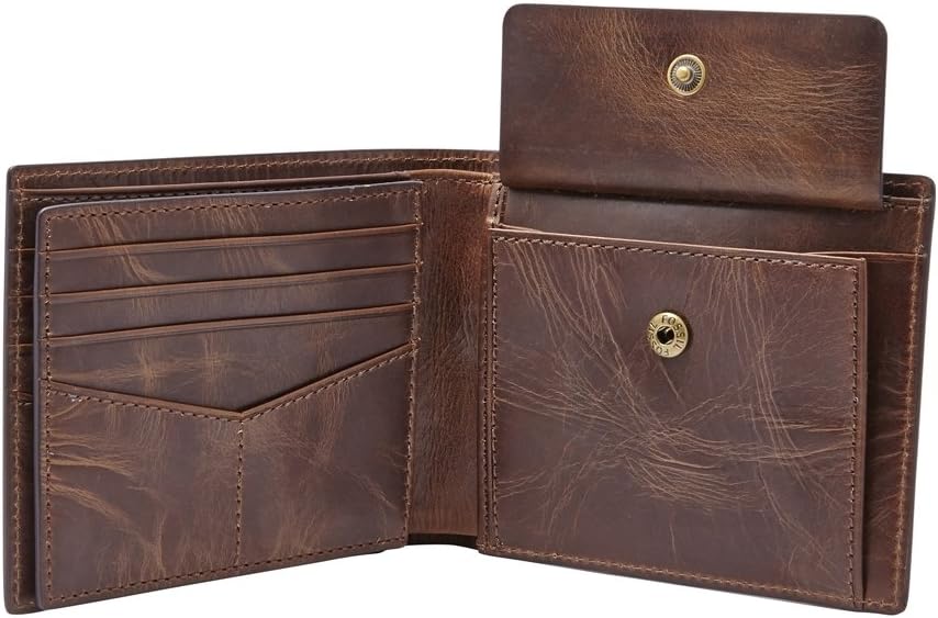 Detalle de Fossil Derrick portafogli pelle 11,4 cm 👛