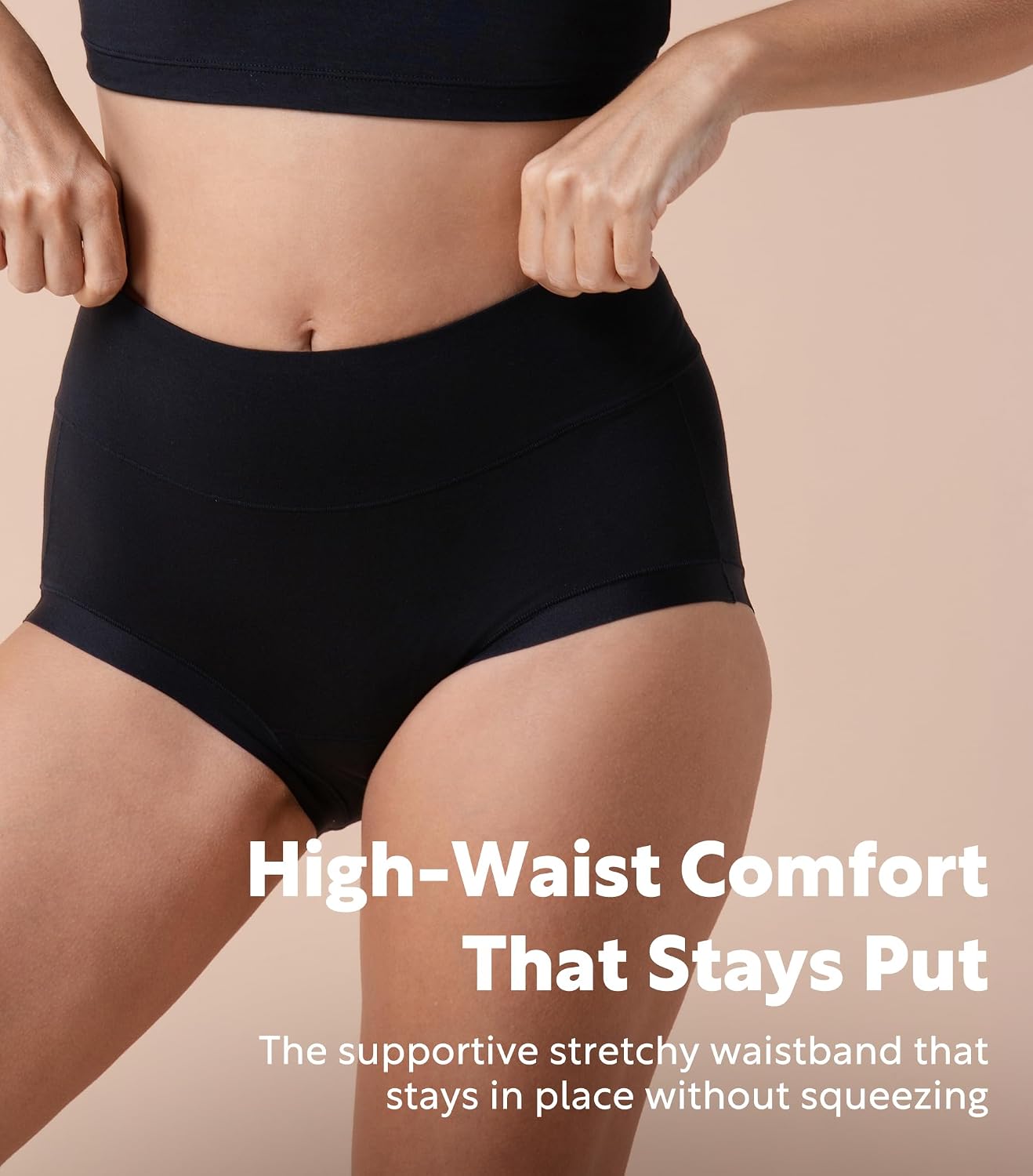 Detalle 2 de DAVID ARCHY Women’s High-Waisted Briefs, Moisture-Wicking, Soft, Breathable, 6-Pack