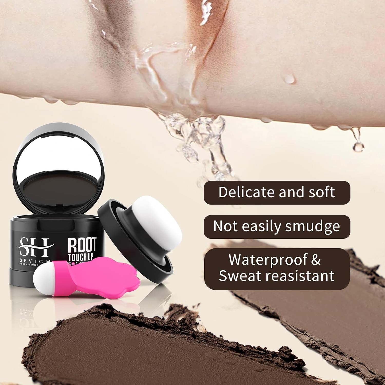 Detalle de Sevich Hairline Powder, Dark Brown