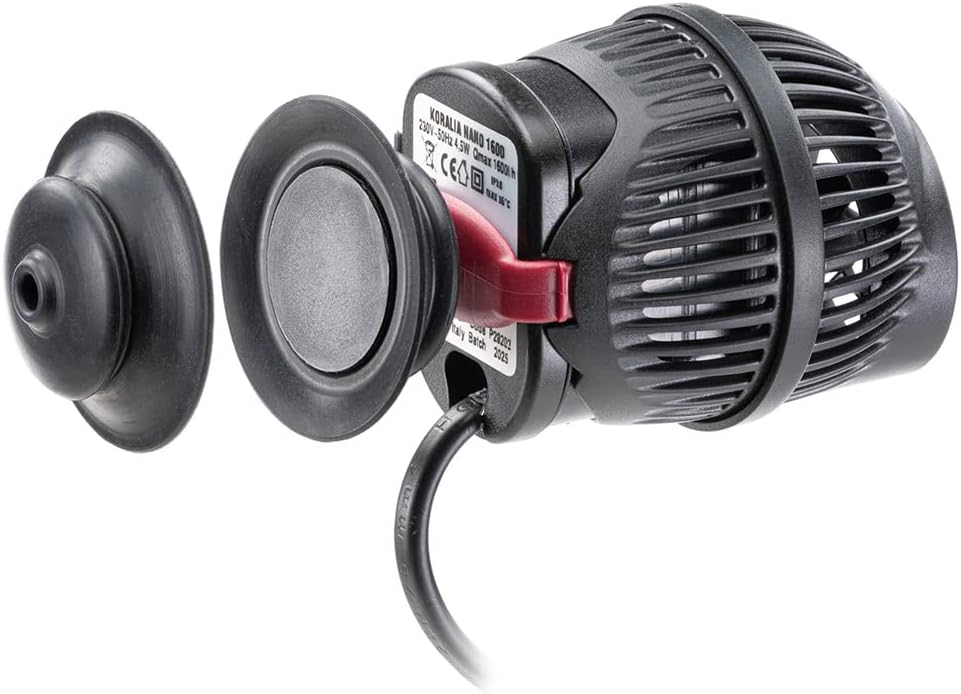 Detalle de Hydor KORALIA NANO 2200 l/h Pompa di movimento con magnete e ventosa per acquari marini e dolci
