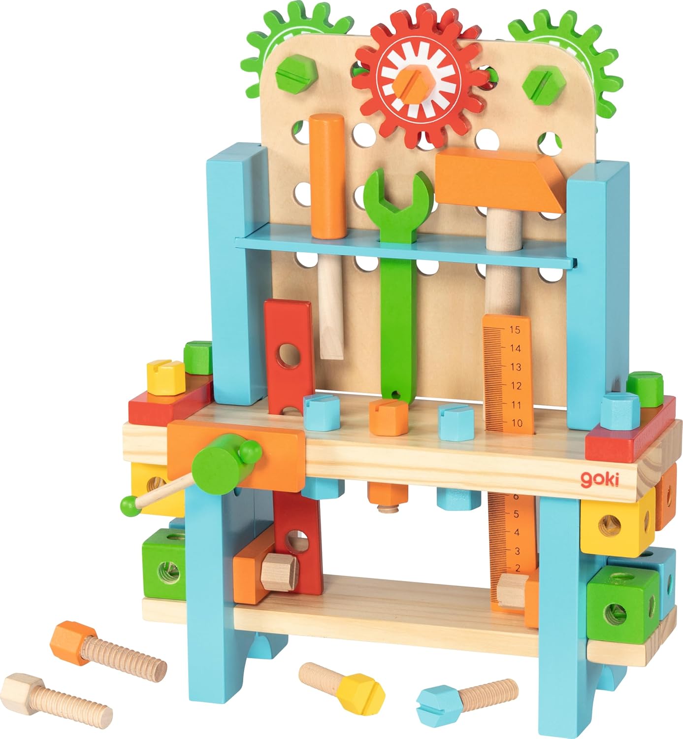 Thumbnail 6 de goki 58386 Meine erste Werkbank aus Holz – 57-teiliges Holzspielset ab 3 Jahren