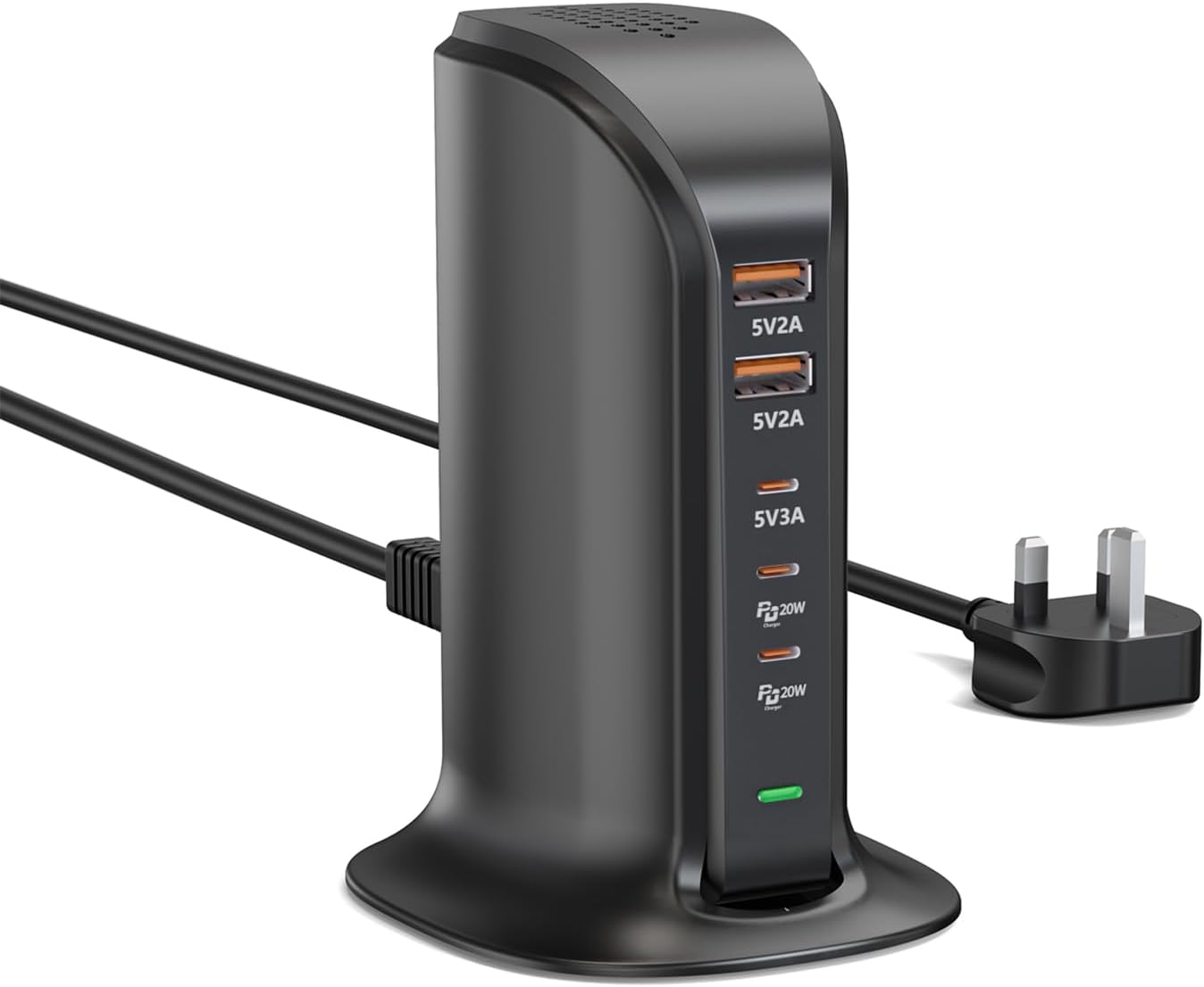 Thumbnail 6 de Qurzou USB Charger 50W 6-Port USB Tower (White)