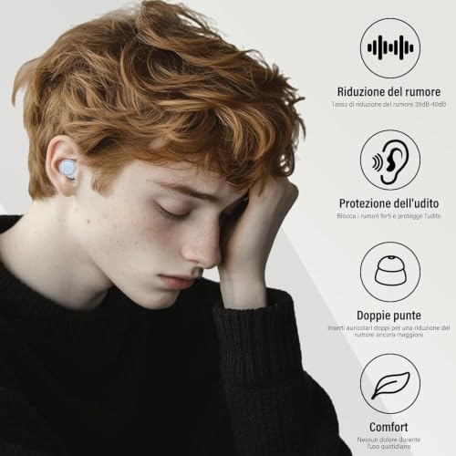 Thumbnail 2 de IDE11 Tappi per orecchie 35 dB – 7 paia in silicone riutilizzabili (XS/S/M/L) per dormire, viaggiare e relax