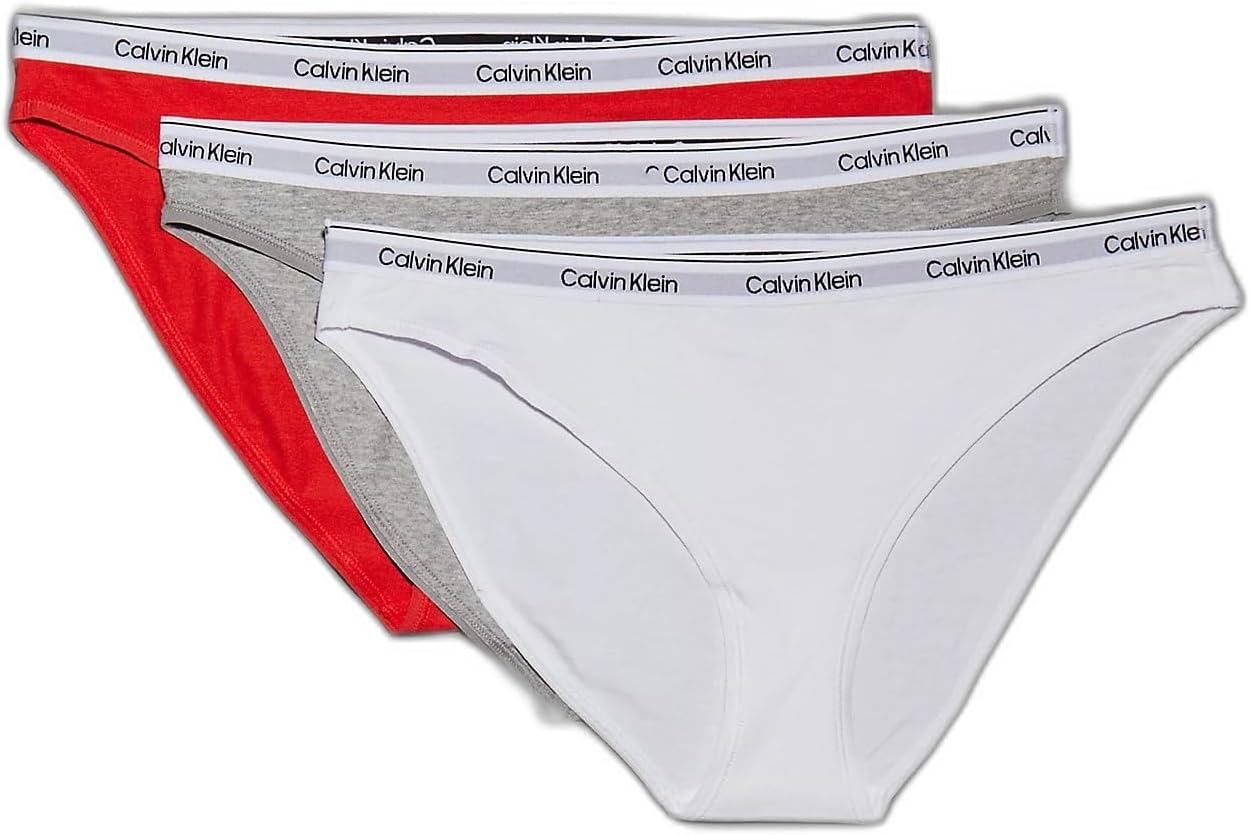 Thumbnail 6 de Lot de 3 slips Calvin Klein Femme en coton stretch (bikini)