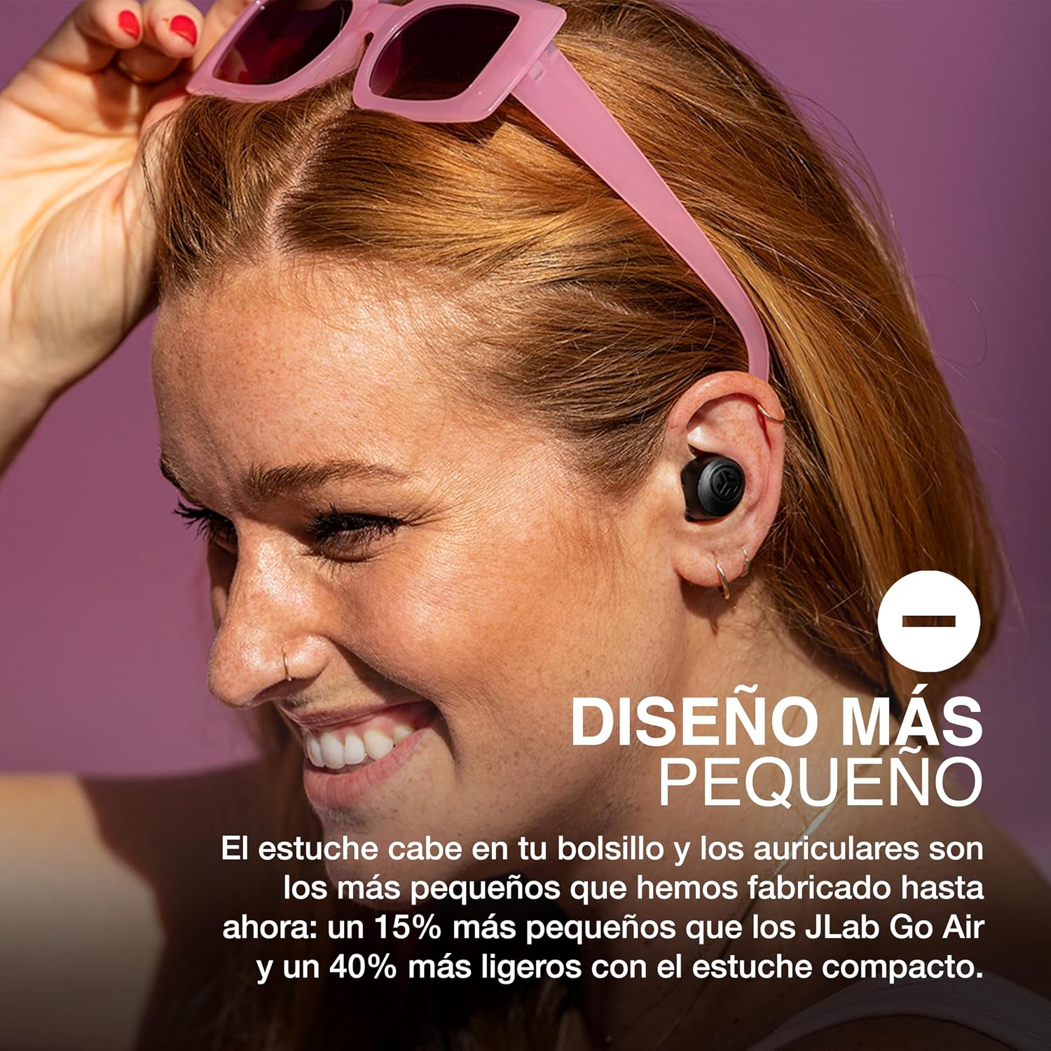 Detalle 2 de JLab Go Air Pop+ Auriculares Inalambricos Bluetooth 🎧 35+ horas