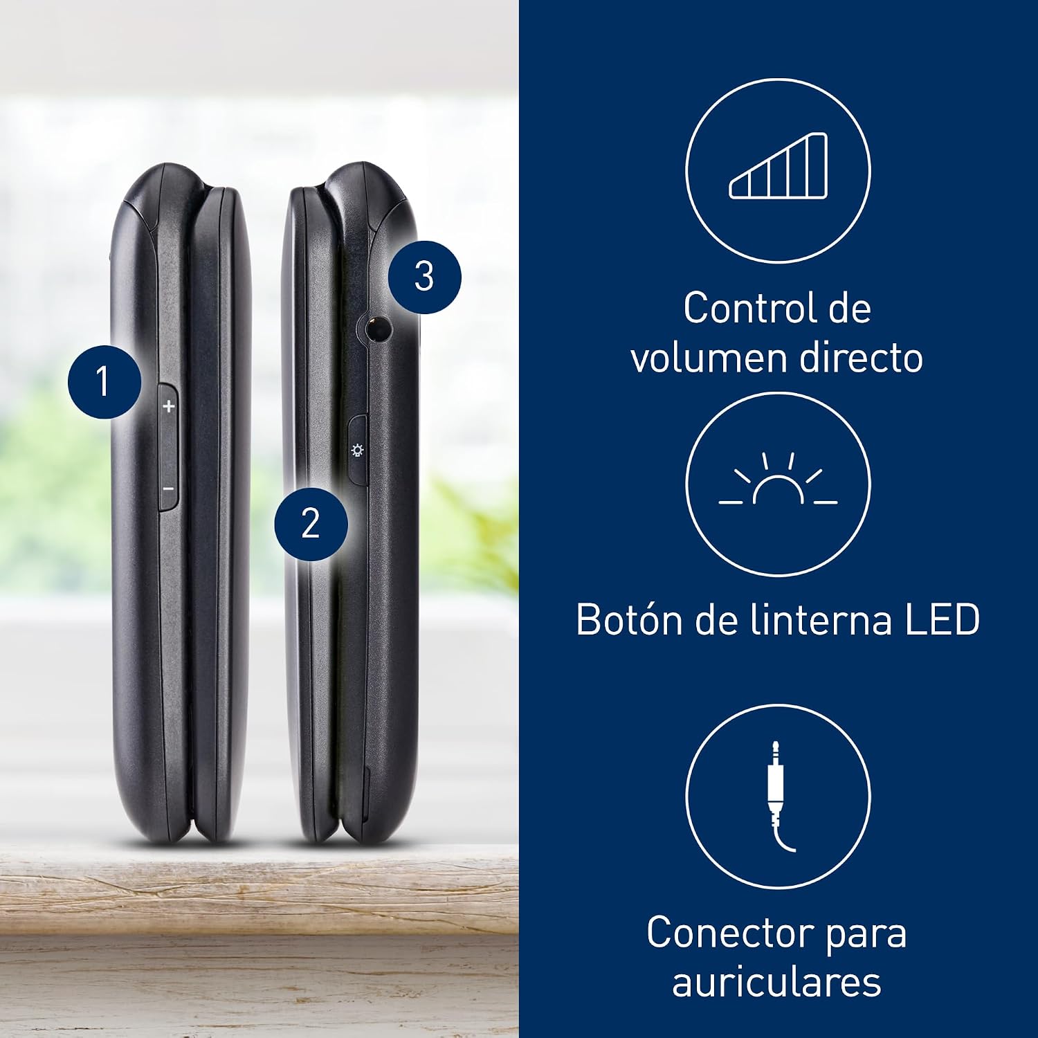Thumbnail 2 de Panasonic KX-TU550EXB 📱 Teléfono Clamshell para Mayores 4G