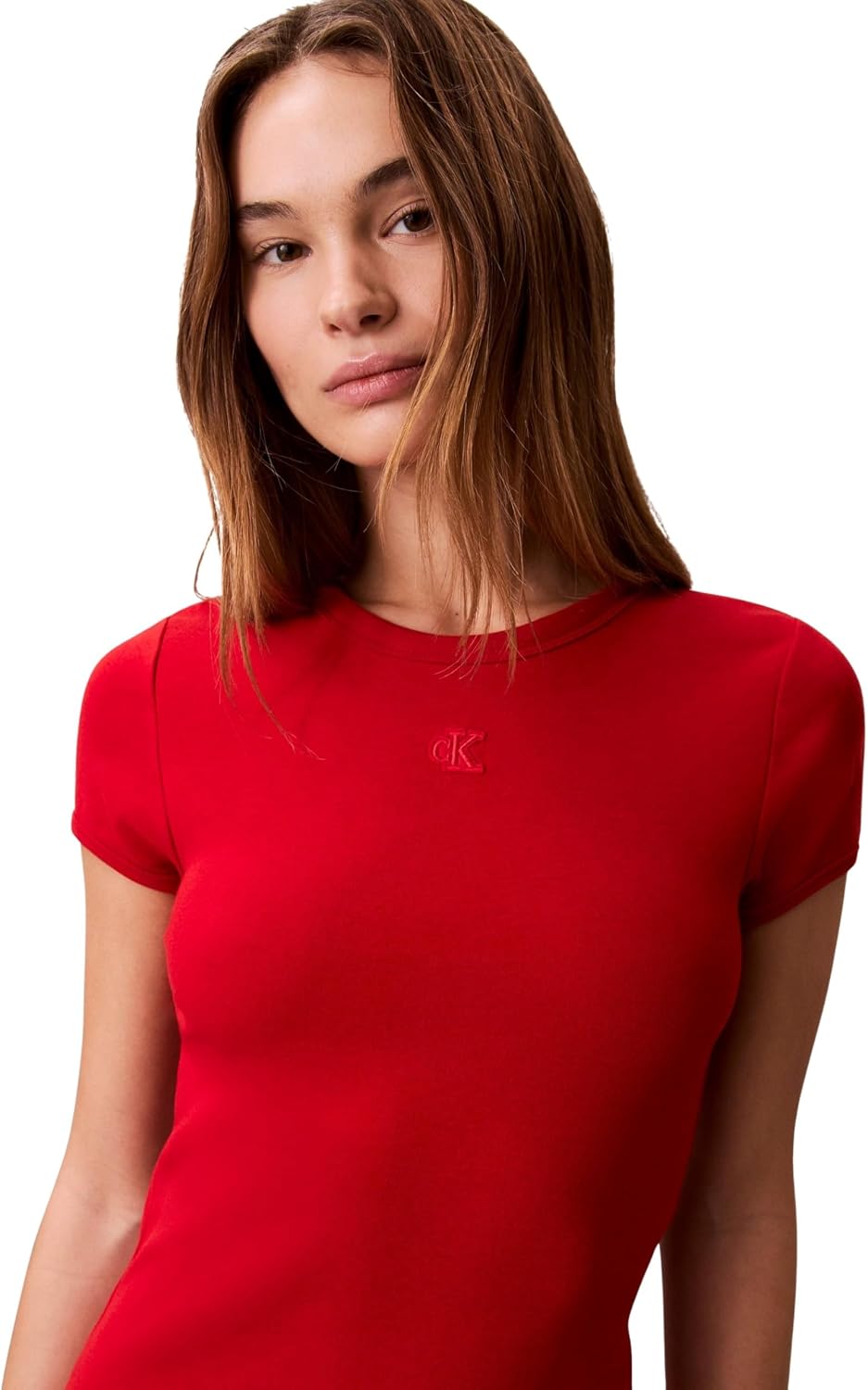Detalle 2 de Calvin Klein Donna Abito T‑Shirt Mini Scollo Rotondo