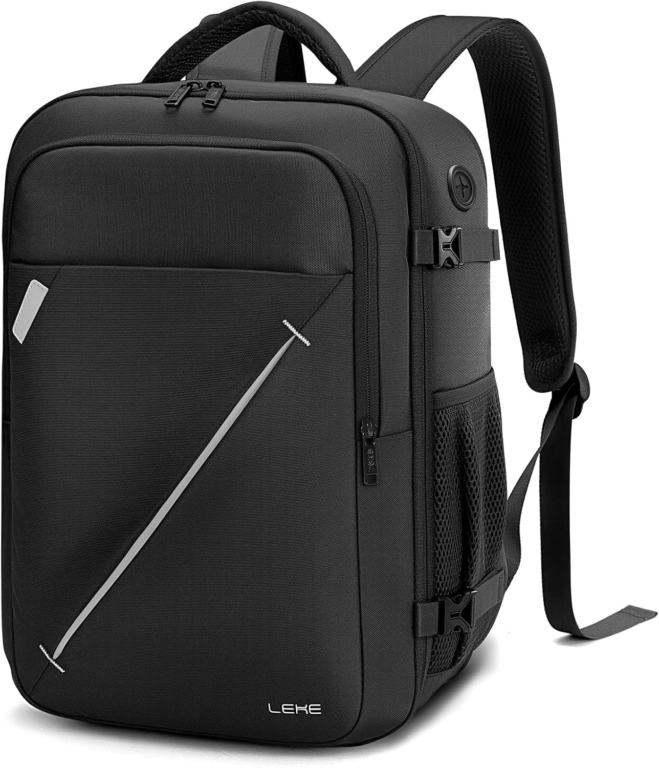 Detalle de Lekespring Sac à Dos Cabine 40x30x20 Ryanair – 24–30L extensible, ordinateur, noir