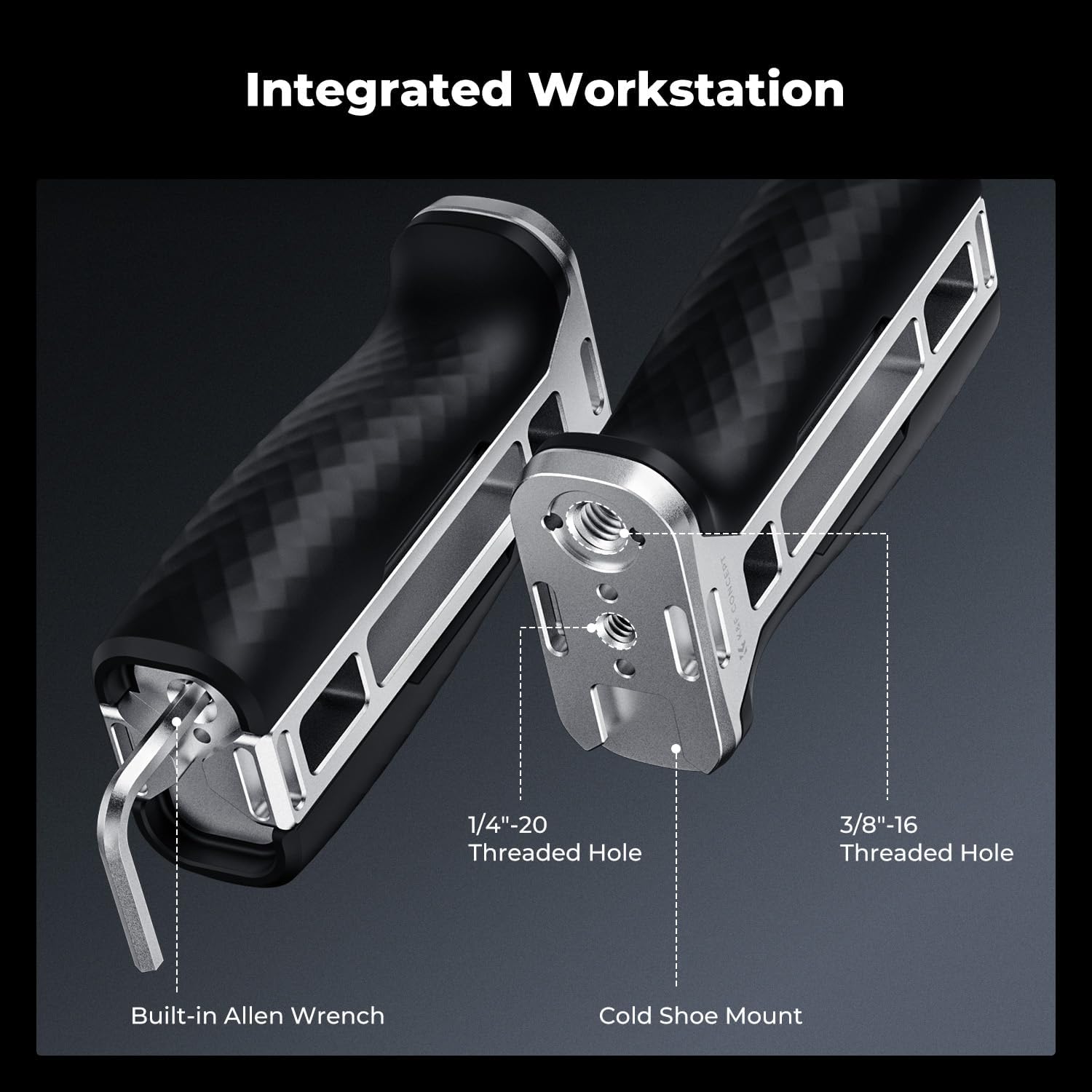 Detalle 2 de K&F CONCEPT Side Handle with NATO & 3/8” ARRI Mount for Camera Cage