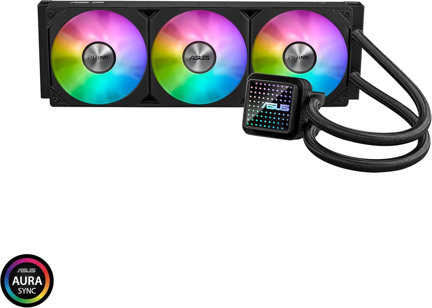 Thumbnail 1 de ASUS Prime LC 360 ARGB All-in-One Flüssig-CPU-Wasserkühlung mit 3× ARGB-Lüftern und Infinity-Spiegel