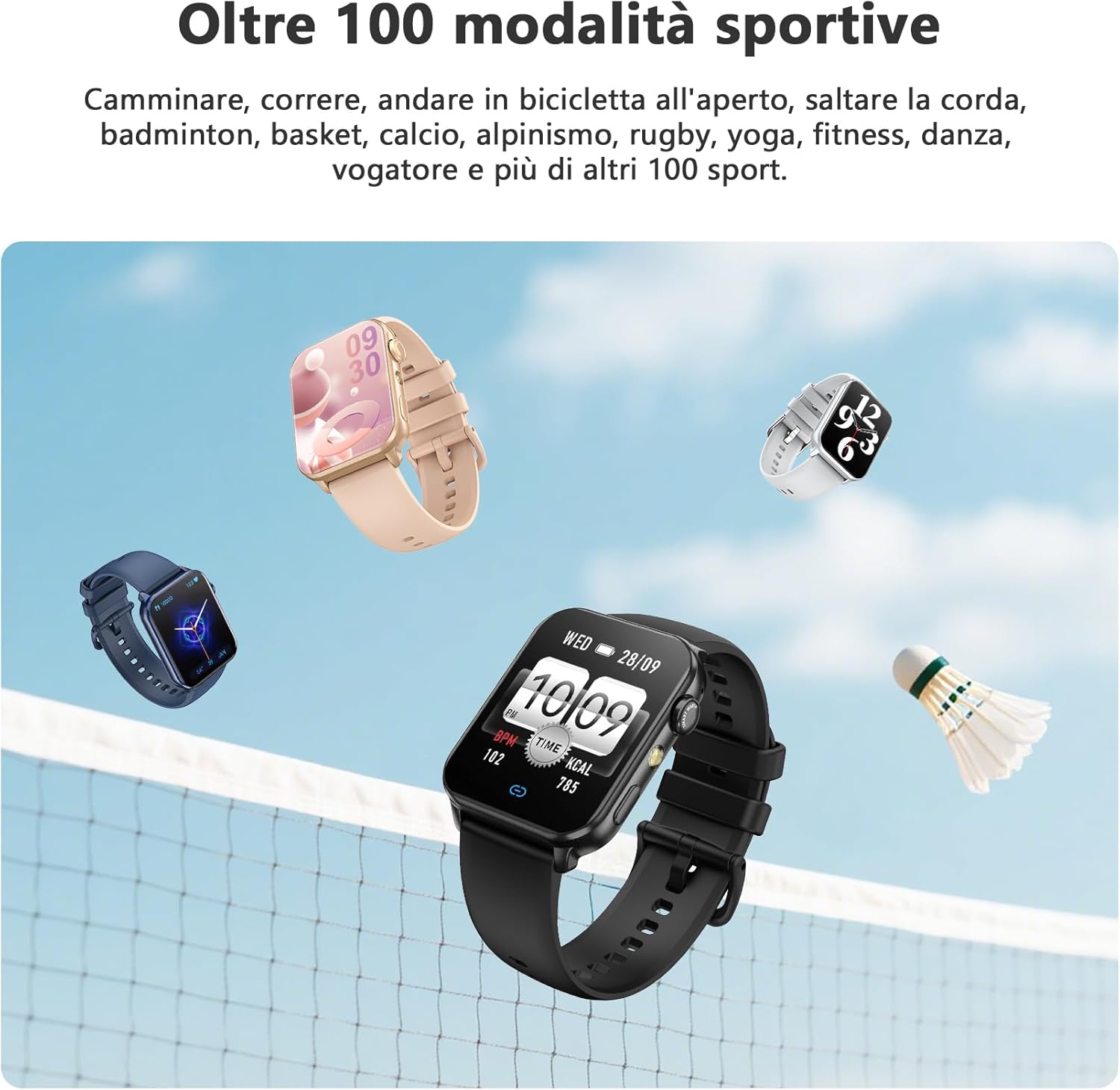 Detalle de Blackview Smartwatch Uomo Donna: Orologio 1,91'' con Chiamate Bluetooth, 100+ modalità sportive e monitoraggio salute