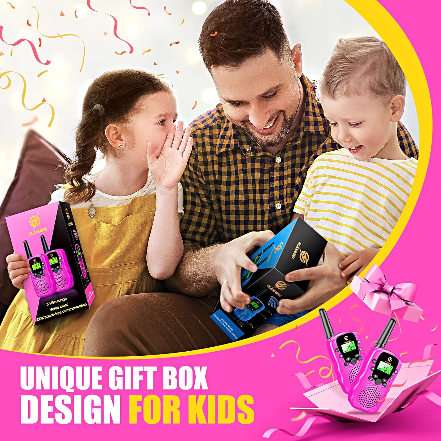 Detalle de EUTOYZ Walkie Talkies for Kids: Durable, Lightweight, and Fun Outdoor Communication