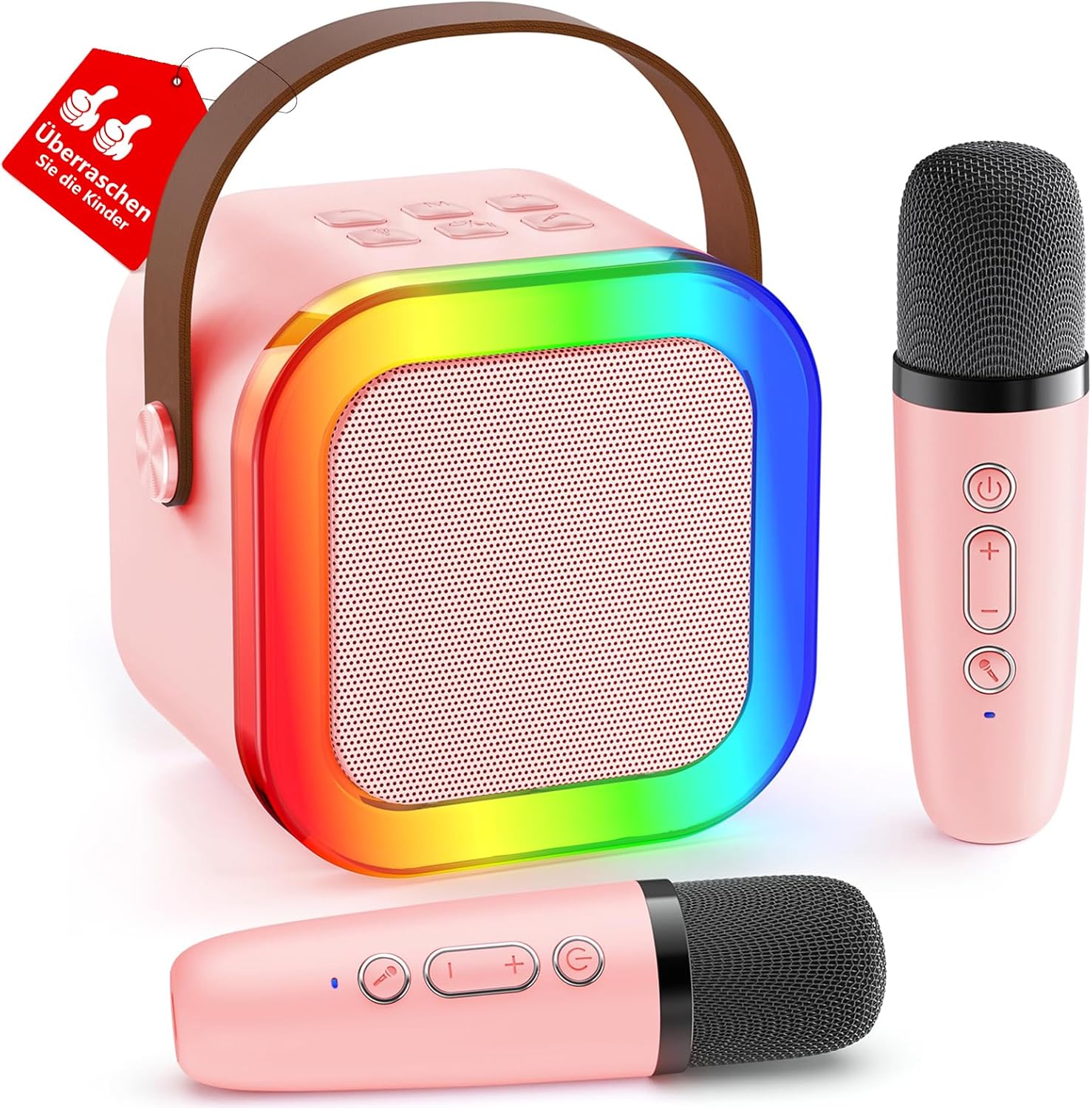 Karaoke Maschine Kinder mit 2 Mikrofonen 🎤