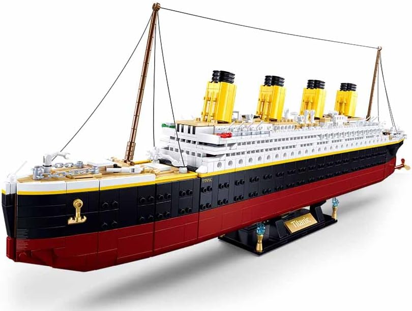 Detalle de Sluban M38-B1122 Titanic 1:350 – zestaw klocków z kolorową instrukcją