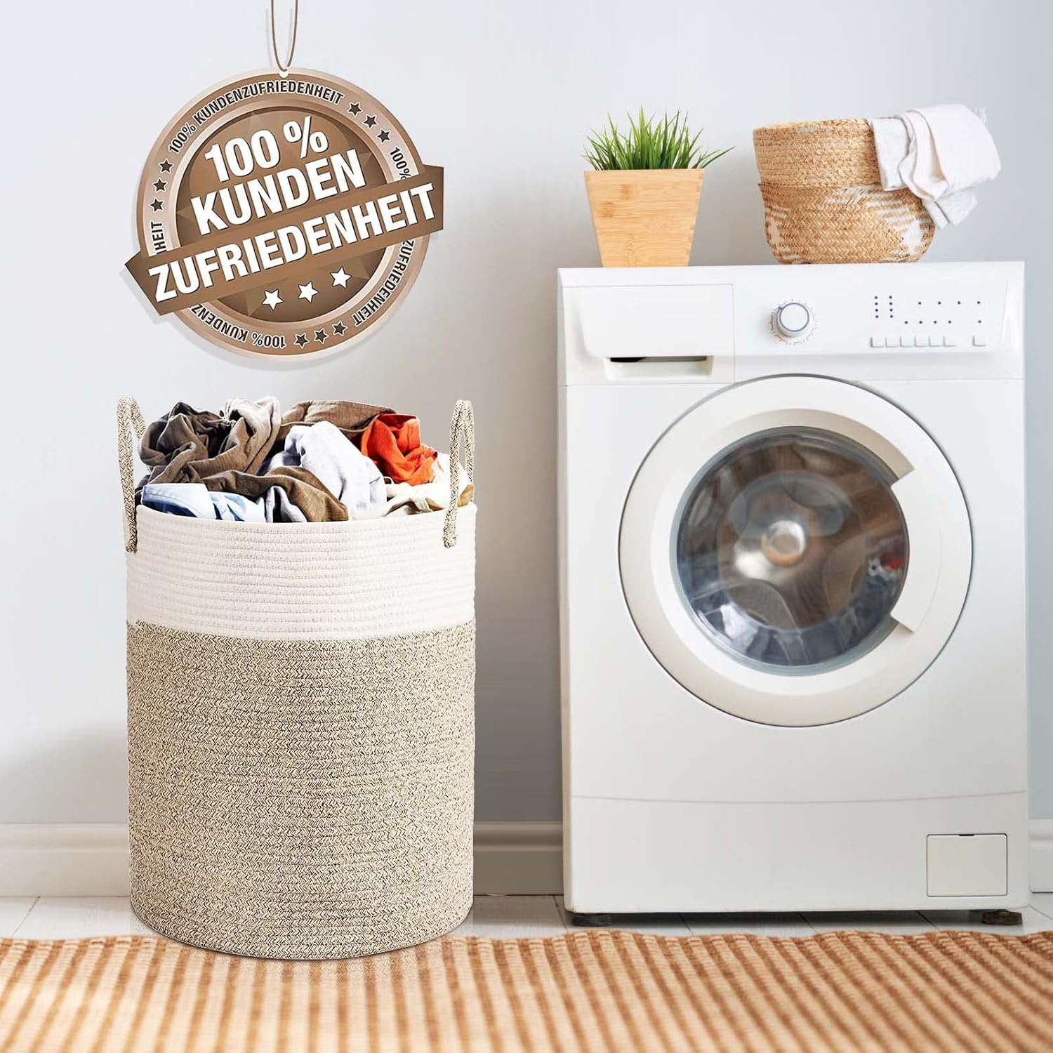 Thumbnail 6 de Grand Panier à linge pliable avec anse – Grand modèle XL 46 × 38 cm pour rangement intérieur