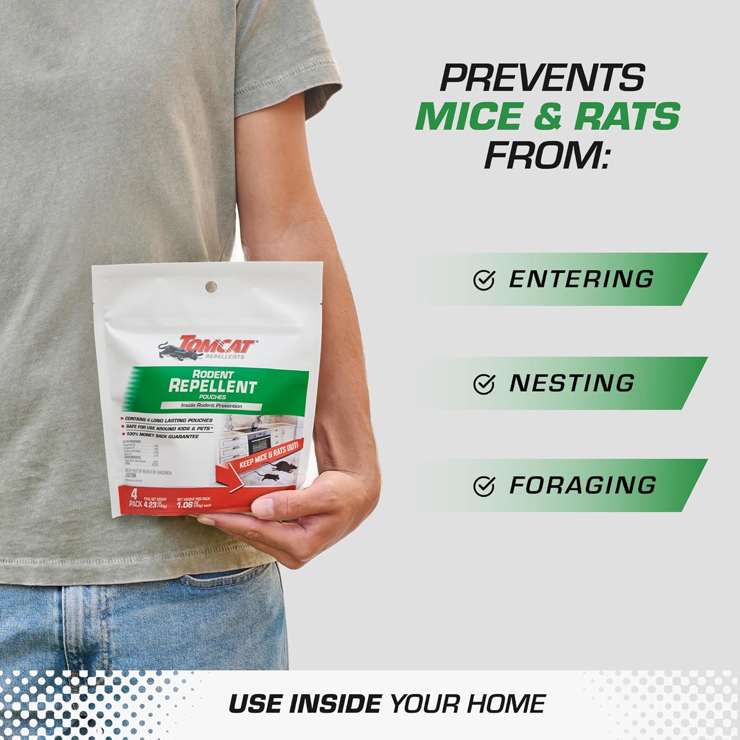 Detalle de Tomcat Rodent Repellent Pouches, 4.23 oz