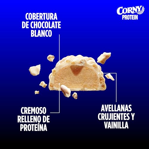 Detalle 2 de Corny Protein Crunchy Vanille White Choc 12×45g 🍫