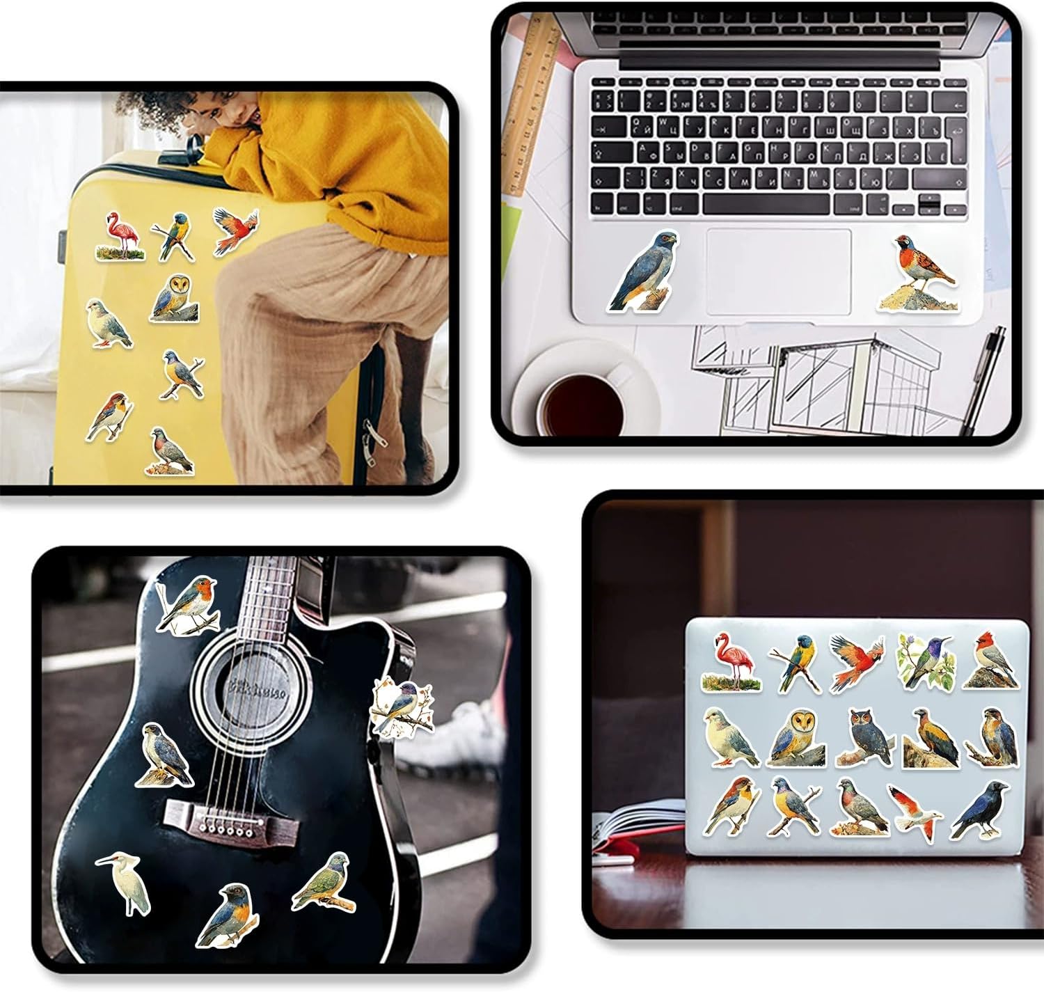 Detalle de Bric Dodo 50 Stück Wasservögel Aufkleber – Vinyl Sticker Set für Laptop, Auto, Skateboard, Wasserflasche und mehr