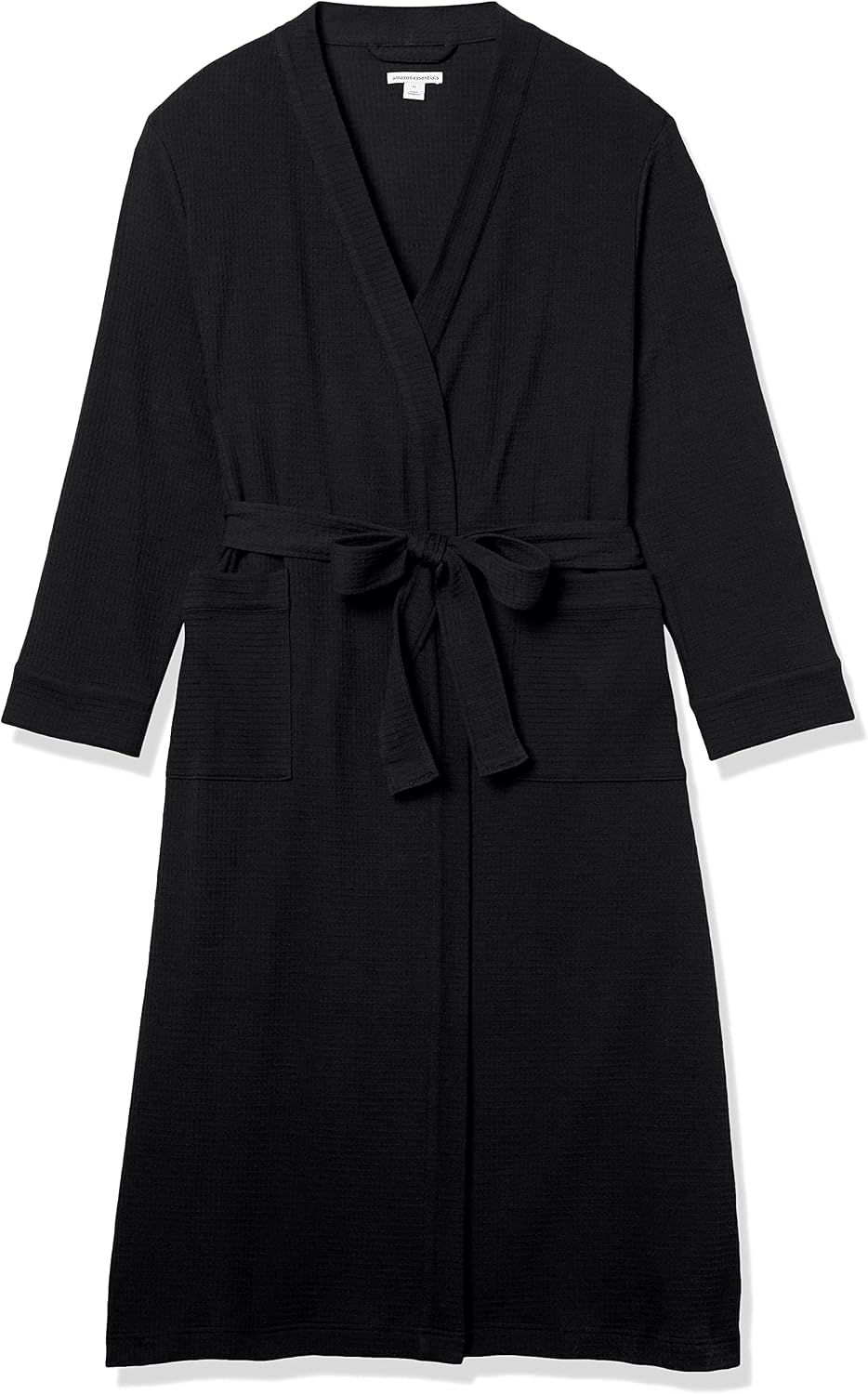 Detalle 2 de Peignoir long en tissu nid d’abeille léger Amazon Essentials pour femme (grandes tailles)