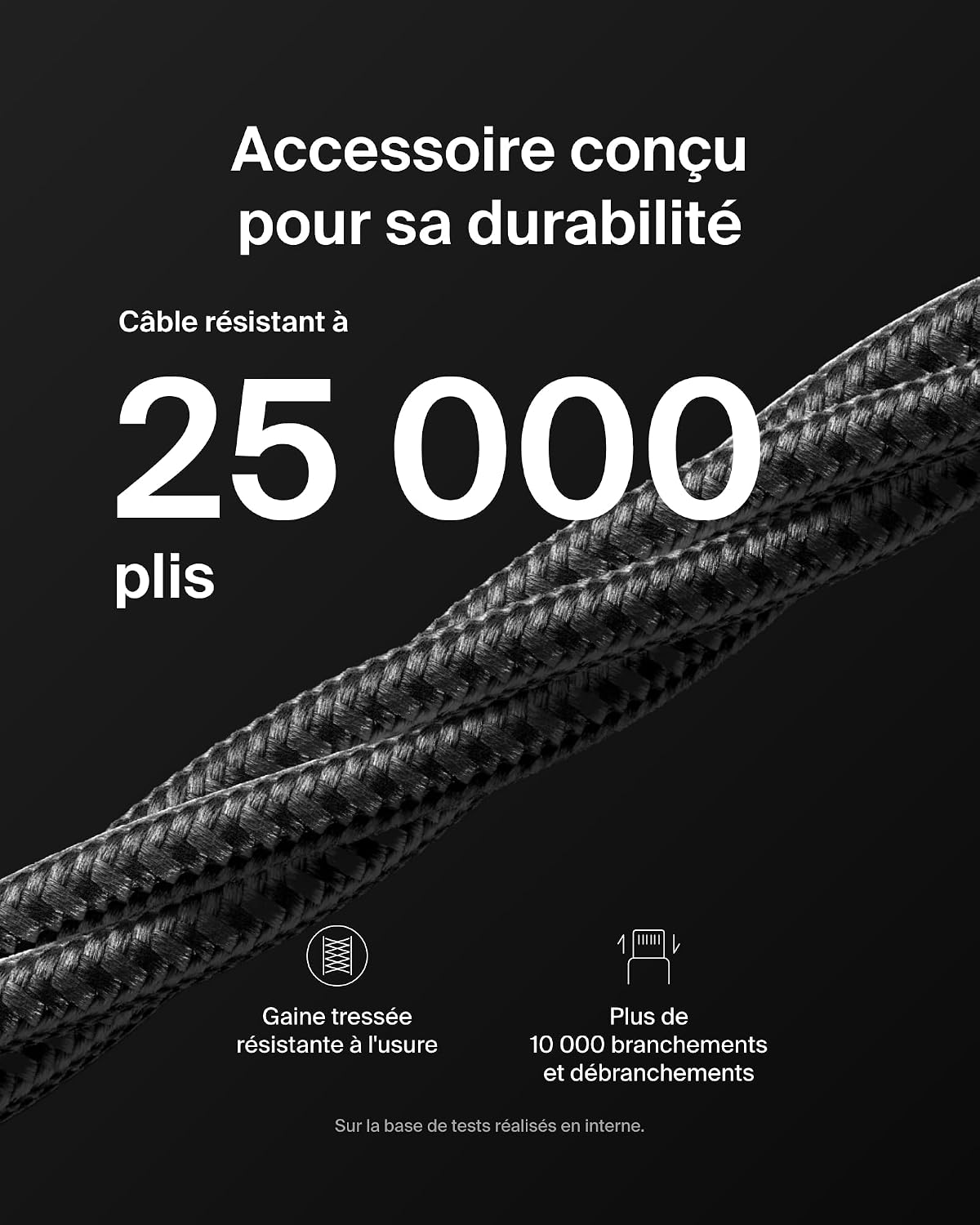 Thumbnail 2 de Belkin Pack de 2 Câbles USB-A vers USB-C 1,5 m noir