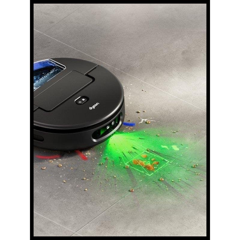 Detalle de Dyson Spot+Scrub Ai: robot aspirador y fregona sin bolsa para suelos duros y casa con mascota