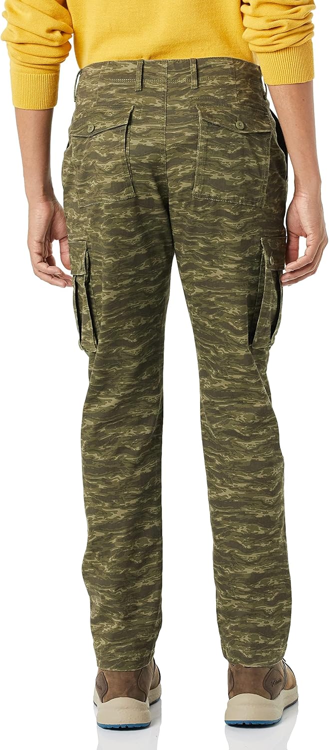 Detalle de Amazon Essentials Herren Stretch-Cargohose in gerader Passform (Big & Tall)